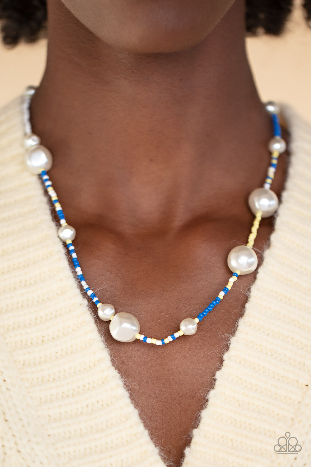 Modern Marina - Blue necklace and Contemporary Coastline bracelet 