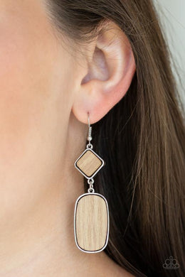 You Wood Be So Lucky - Brown Wooden Earrings